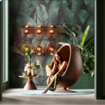 Swivel armchair eye ball walnut (5)