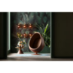 Swivel armchair eye ball walnut (7)