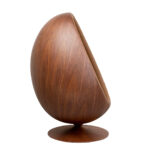 Swivel armchair eye ball walnut (9)