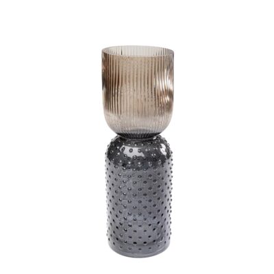 Vase marvelous duo brown grey 38cm