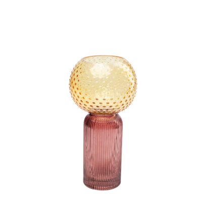 Vase marvelous duo yellow purple 31cm