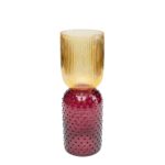 Vase marvelous duo yellow purple 38cm