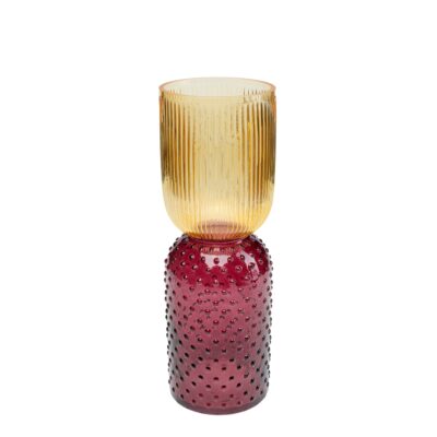 Vase marvelous duo yellow purple 38cm