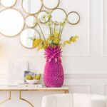 Vase pineapple pink 30cm (2)