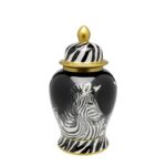Vase zebra face 38cm