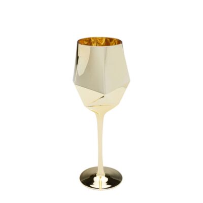 Wine glass diamond gold