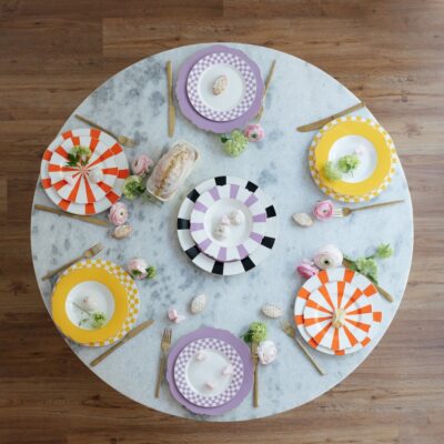 Plate Harlequin Purple Ø31cm (2)