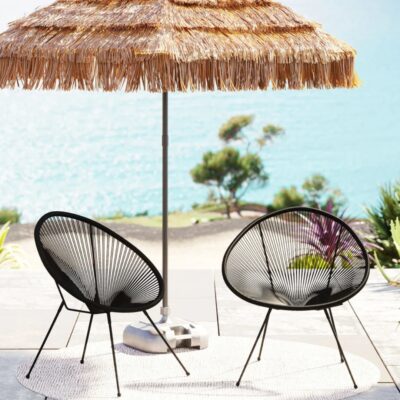 Armchair Acapulco Mono Black 2Set