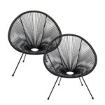 Armchair Acapulco Mono Black 2 Set