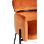 Chair With Armrest Alexia Velvet Orange (10)