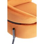 Chair With Armrest Alexia Velvet Orange (11)