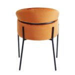 Chair With Armrest Alexia Velvet Orange (8)
