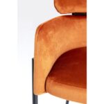 Chair With Armrest Alexia Velvet Orange (9)