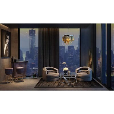 Chandelier Smoky Lounge Round (2)