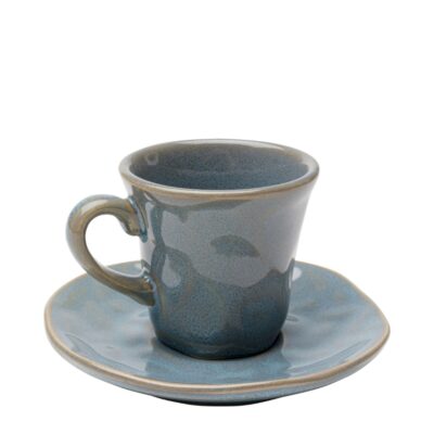 Organik Turkuaz Espresso Fincanı ve Tabağı