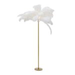 Floor Lamp Feather Palm White 165cm