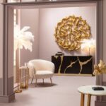 Floor Lamp Feather Palm White 165cm (2)