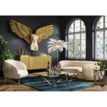 Floor Lamp Feather Palm White 165cm (5)