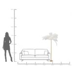 Floor Lamp Feather Palm White 165cm (9)