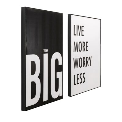 Framed Picture Big Live More (2 Set) (2)