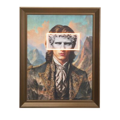 Framed Picture LED Art Gentleman 80x100cm