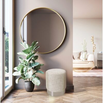 Stool Berry High Silver Beige Ø39cm