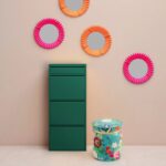Stool Flower Fever Blue Ø39cm (2)