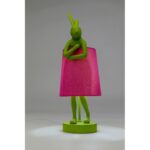 Table Lamp Animal Rabbit Green Pink 50cm (3)
