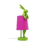 Table Lamp Animal Rabbit Green Pink 50cm (5)