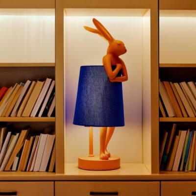 Table Lamp Animal Rabbit Orange Blue 50cm (2)