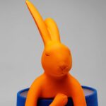 Table Lamp Animal Rabbit Orange Blue 50cm (8)