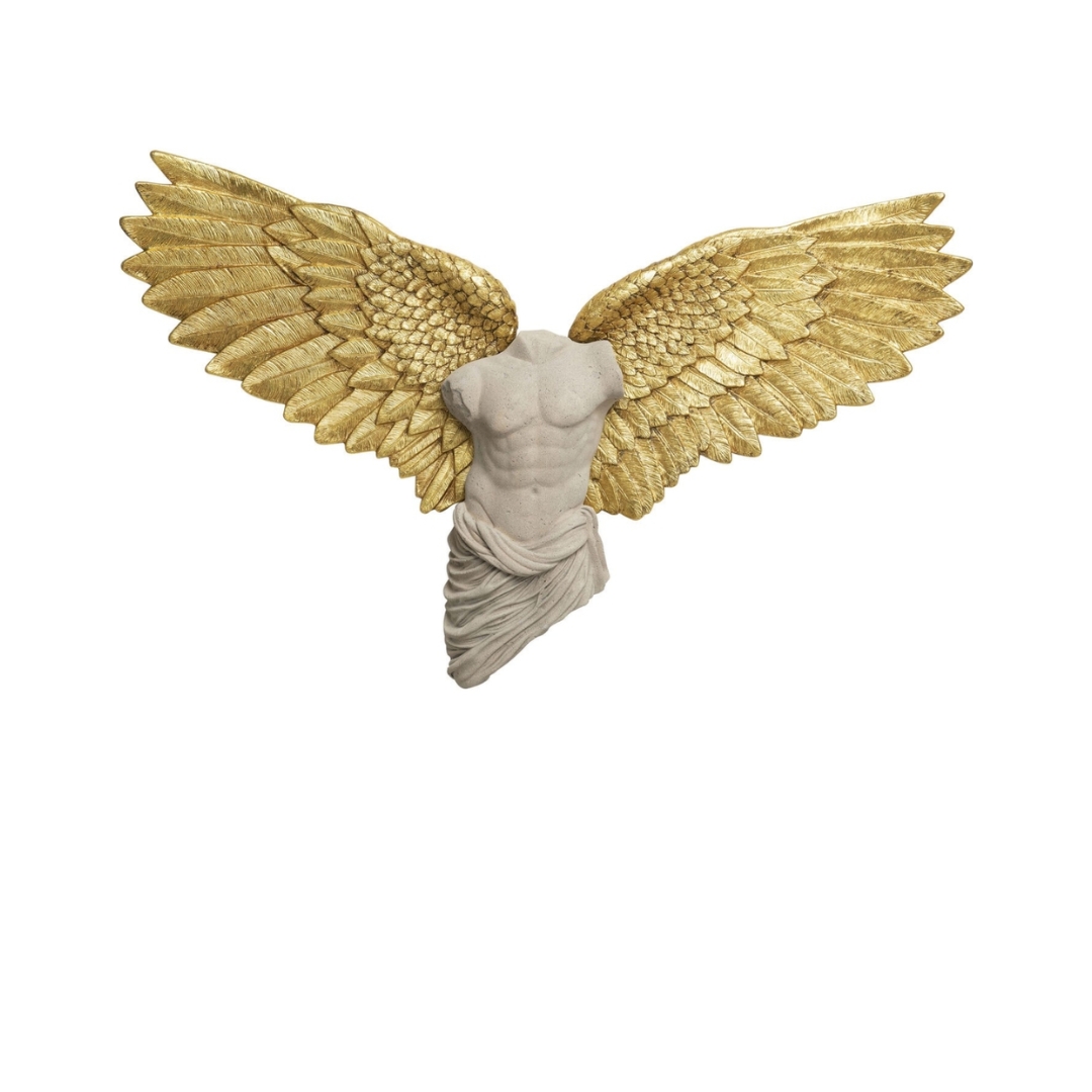 Wall Object Guardian Angel Male 124x71cm Wall Object Guardian Angel Male 124x71cm