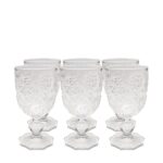 Wine Glass Ice Flowers Clear (6 part) (6)