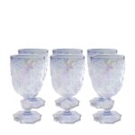 Wine Glass Ice Flowers Colore (6 part)