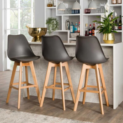Bar Stool Gaston Black Natural (4)