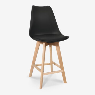 Bar Stool Gaston Black Natural