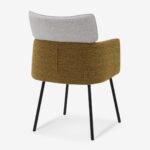 Chair Armchair Beige Mustard Black (6)