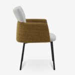 Chair Armchair Beige Mustard Black (7)