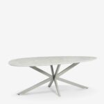 Coffee Table Caspian Latte Marble Grey 120x60cm