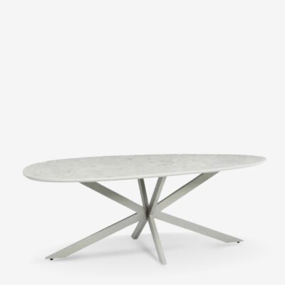 Coffee Table Caspian Latte Marble Grey 120x60cm
