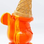 Deco Figurine Gelato Bear Orange 40cm (6)