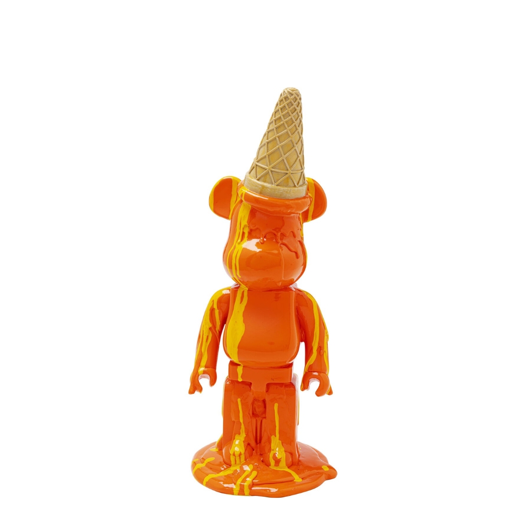 Deco Figurine Gelato Bear Orange 40cm