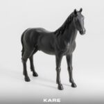 Deco Figurine Horse Black 45cm (2)