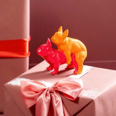 Deco Figurine Love Dogs Pink Duo Pop (2)