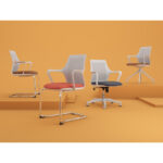Office Chair Flat White Blue (2)