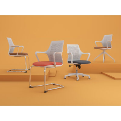 Office Chair Flat White Blue (2)
