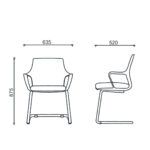 Office Chair Flat White Blue (8)