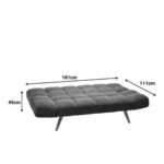 Sofa Bed Freddo Velvet Brown 181cm (12)