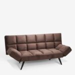 Sofa Bed Freddo Velvet Brown 181cm