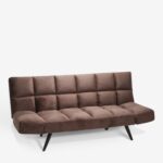 Sofa Bed Freddo Velvet Brown 181cm (3)